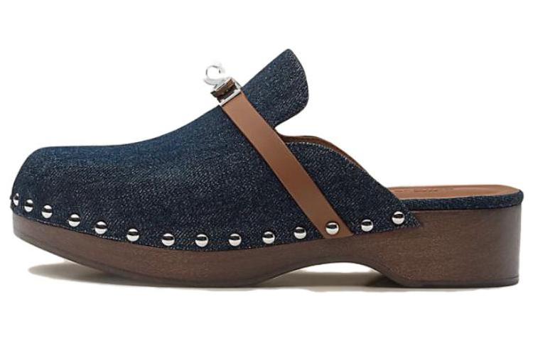 (Women) HERMES Carlotta 'Original Blue' H221098Z-48