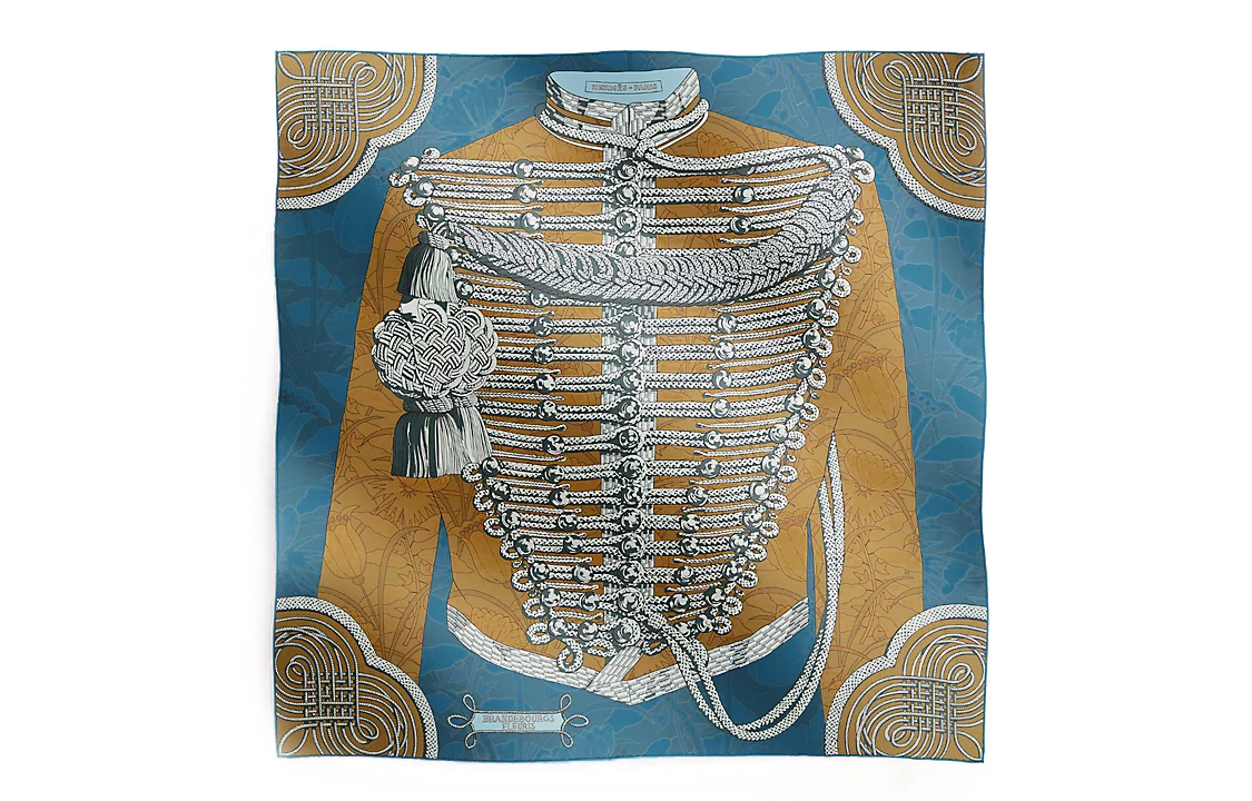 (Women) HERMES Carre Floral Brandenburg Twill Silk Scarf Multicolor  Edition H904041S-01 圖 3