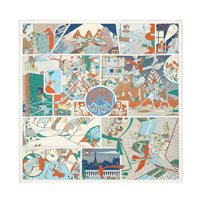 (Women) HERMES Carre Hermes Factory Double-Sided Silk Scarf for Women. H903910S-02