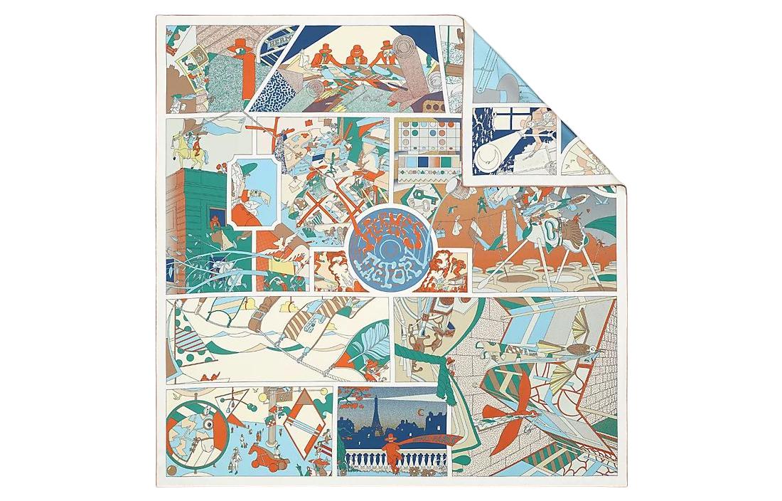 (Women) HERMES Carre Hermes Factory Double-Sided Silk Scarf for Women. H903910S-02 圖 3