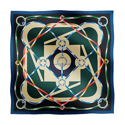(Women) HERMES Carre Twill Printed Silk Scarf for Women - Multicolor. H004009S07