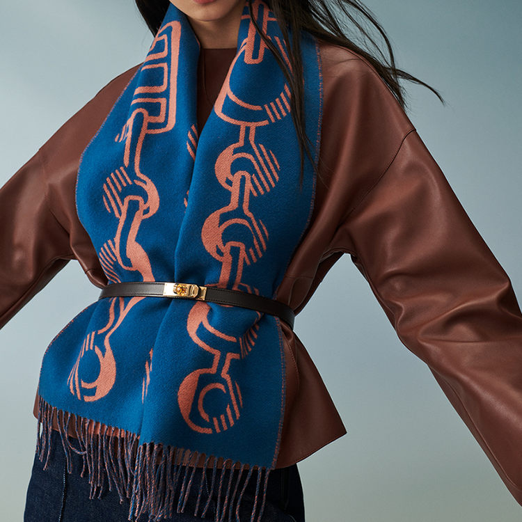 (Women) HERMES Casaque Do Re Boucles Cashmere Yarn Scarf for Women. H259092S-04 圖 6