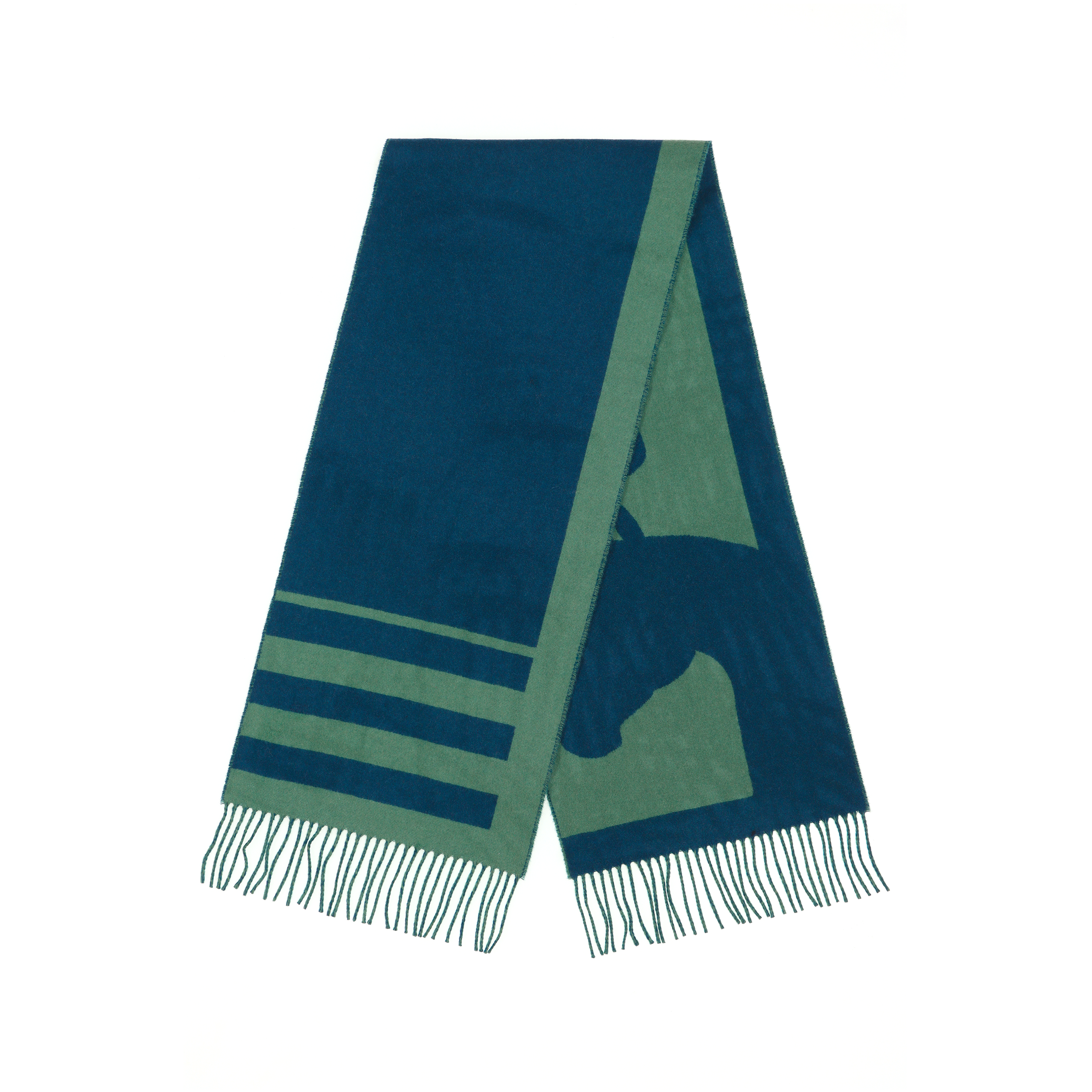 (Women) HERMES Casaque Love Story Print Cashmere Scarf Green for Women. H254043S-05 圖 3