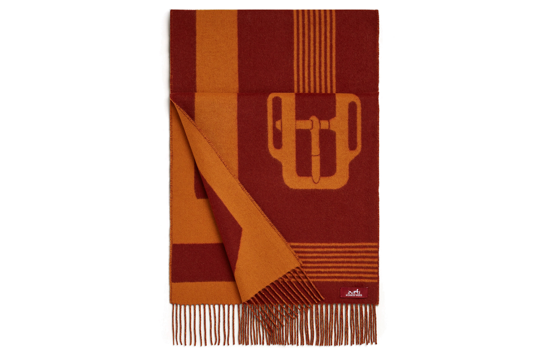 (Women) HERMES Casaque Saddle Jacquard Wool Scarf for Women - Multicolor. H259118S-02 圖 2