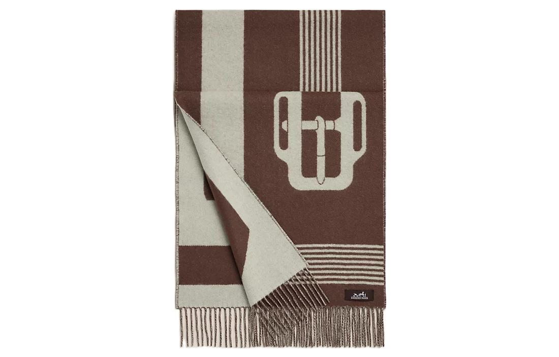 (Women) HERMES Casaque Saddle Print Jacquard Knit Scarf for Women - Multicolor. H259118S-06 圖 2