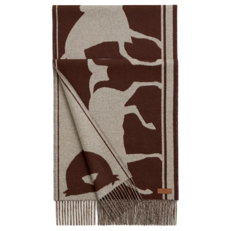 Order (W) Bufanda HERMÈS de Cachemira Multicolor con Estampado de Diseñador 108300399