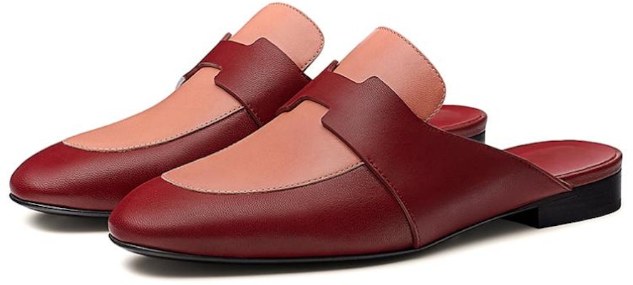 (W) HERMES Catena Mule 'Merah Sangria' H211067Z-04 Shop (W) HERMES Catena Mule 'Merah Sangria' H211067Z-04