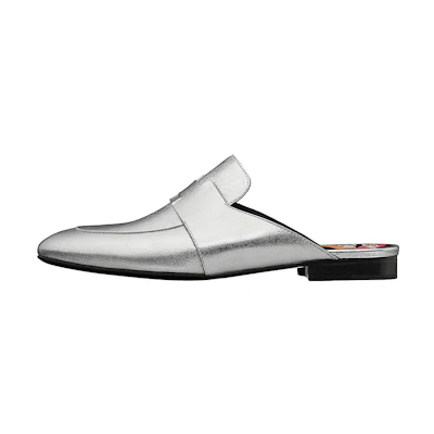 (W) HERMES Catena Mule 'Silver Grey'