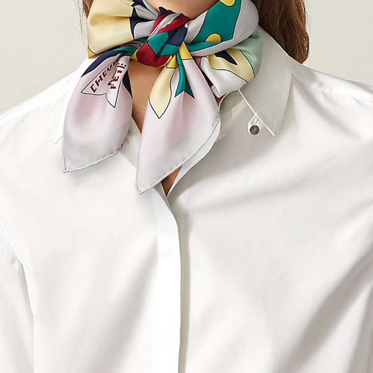 (Women) HERMES Celebration Horse 90cm Silk Scarf Women Pink H003748SC08 圖 3