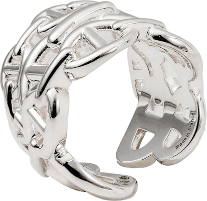 (Women) HERMES Chain Link Flower Ring 925 Silver H109506B-000 Lookbook (Women) HERMES Chain Link Flower Ring 925 Silver H109506B-000