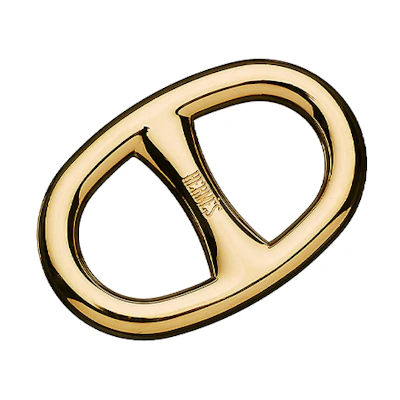 (Women) HERMES Chaine d'Ancre Brass Scarf Ring Accessory for Women H601372S-00