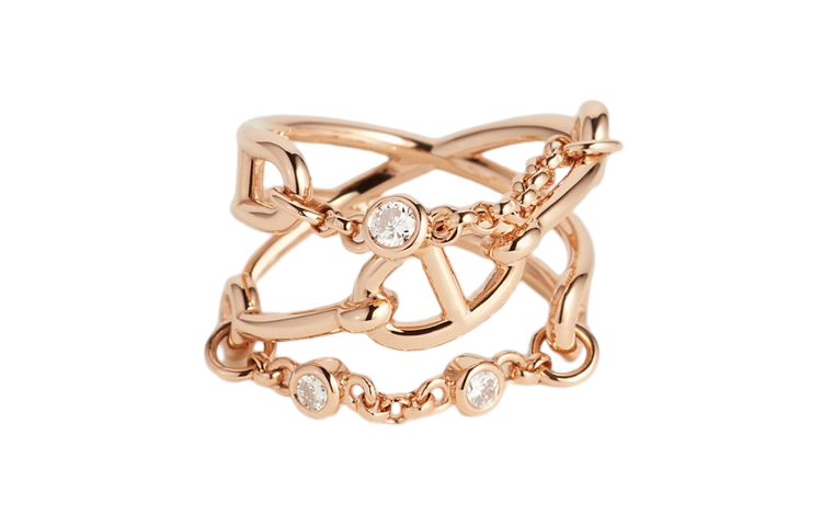Order (Women) HERMES Chaine d'ancre Chaos CDC Rose Gold Diamond Ring for Women. H222622B 00050