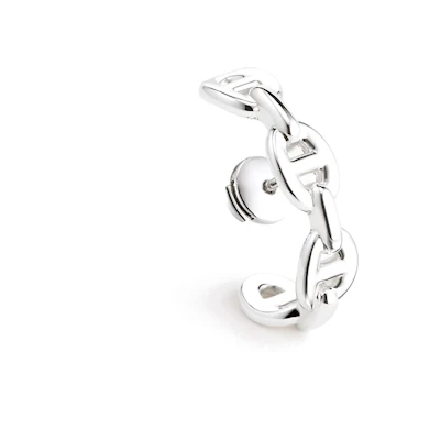 (Women) HERMES Chaine d'ancre Enchainee Silver 925 Single Ear Cuff Earrings Women H122513B 00