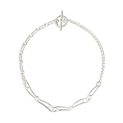 (Women) HERMES Chaine d'Ancre Graphic Design 925 Silver Necklace for Women Silver. 105571870