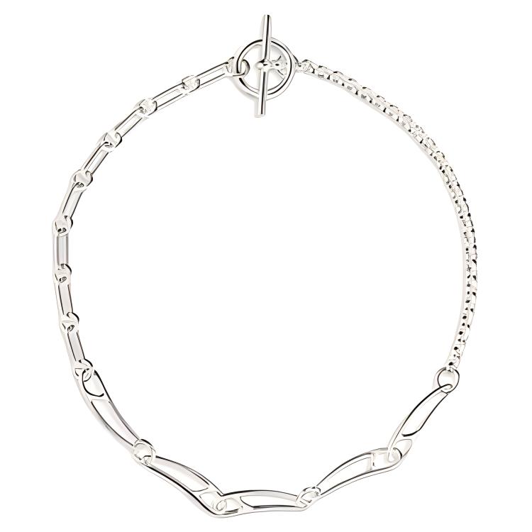 (Women) HERMES Chaine d'Ancre Graphic Design 925 Silver Necklace for Women Silver. 105571870 圖 2