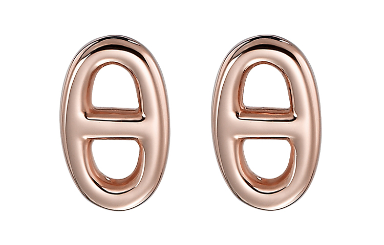 (Women) HERMES Chaine d'ancre Pig Nose Gold Stud Earrings for Women H113503B-00 圖 2