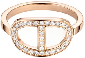 (Women) HERMES Chaine d'Ancre Verso 18k Rose Gold Ring for Women - Rose Gold Color H122605B-00051 (Women) HERMES Chaine d'Ancre Verso 18k Rose Gold Ring for Women - Rose Gold Color H122605B-00051