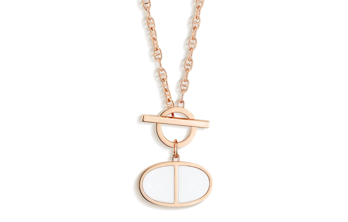 (Women) HERMES Chaine d'Ancre Verso Pendant Rose Gold Necklace for Women. H121341B 00SH 圖 2