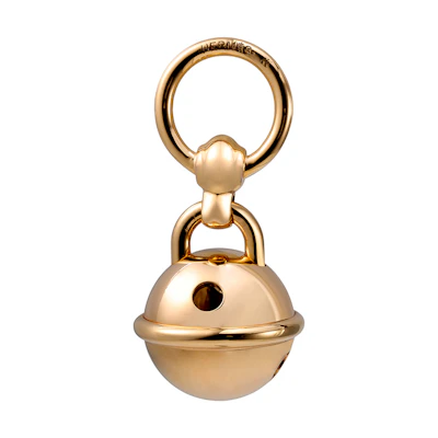 (Women) HERMES Charm Grelot Twilly Metal Accessory Brown. H6033393 00