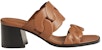 (Women) HERMES Chunky Heel Open Toe Sandals 'Brown Fashion' H231131Z-A3