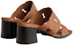 (Women) HERMES Chunky Heel Open Toe Sandals 'Brown Fashion' H231131Z-A3