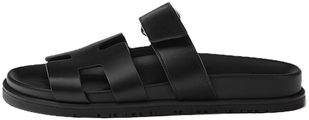 (Women) HERMES Chypre 'Black Calfskin Slip-On Mule' H222100Z-02 Buy (Women) HERMES Chypre 'Black Calfskin Slip-On Mule' H222100Z-02