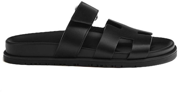 (W) HERMES Chypre 'Mula sin cordones de piel negra' H222100Z-02 Order (W) HERMES Chypre 'Mula sin cordones de piel negra' H222100Z-02