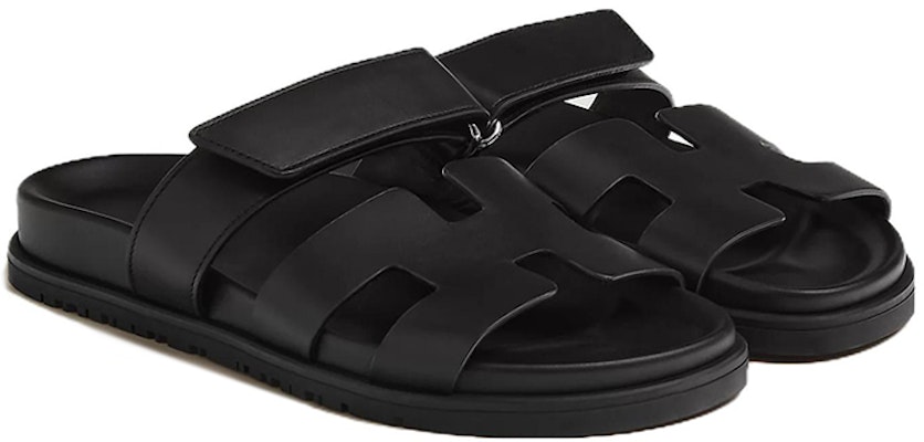 (W) HERMES Chypre 'Kasut Selipar Hitam Kulit Anak Lembu Slip-On' H222100Z-02 Lookbook (W) HERMES Chypre 'Kasut Selipar Hitam Kulit Anak Lembu Slip-On' H222100Z-02