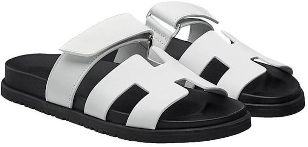 (W) Sandal Rata Kulit Putih HERMES Chypre H211114Z-90 Lookbook (W) Sandal Rata Kulit Putih HERMES Chypre H211114Z-90