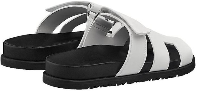 (W) Sandal Rata Kulit Putih HERMES Chypre H211114Z-90 Shop (W) Sandal Rata Kulit Putih HERMES Chypre H211114Z-90