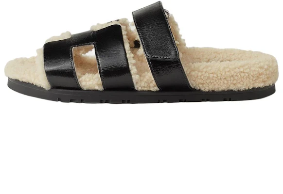 (W) Sandali Piatte HERMES Chypre Nero in Pelle 1.2cm Slide Slippers H251018Z 02 Buy (W) Sandali Piatte HERMES Chypre Nero in Pelle 1.2cm Slide Slippers H251018Z 02