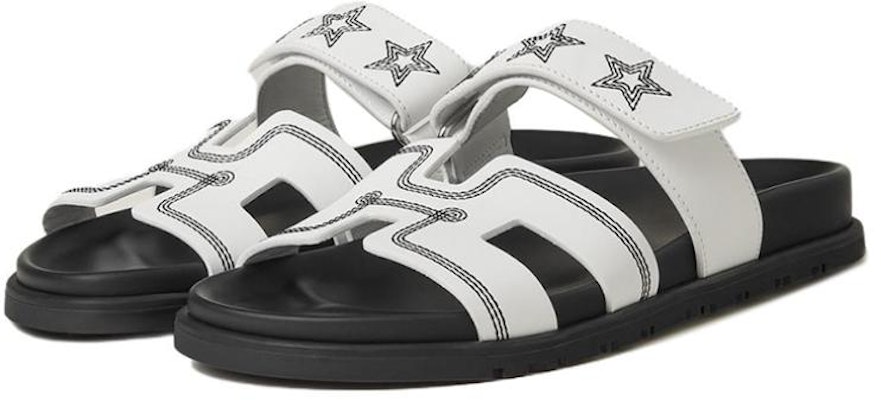 (Women) HERMES Chypre Embroidered Leather Slide 'White Toe Ring' H232142Z-90 Shop (Women) HERMES Chypre Embroidered Leather Slide 'White Toe Ring' H232142Z-90