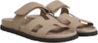 Lookbook (W) HERMES Chypre Sandal Kulit Hujung Terbuka 'Coklat' H222299Z-B3