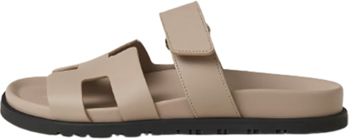 (Women) HERMES Chypre Leather Open-Toe Slide 'Brown' H222299Z-B3 (Women) HERMES Chypre Leather Open-Toe Slide 'Brown' H222299Z-B3