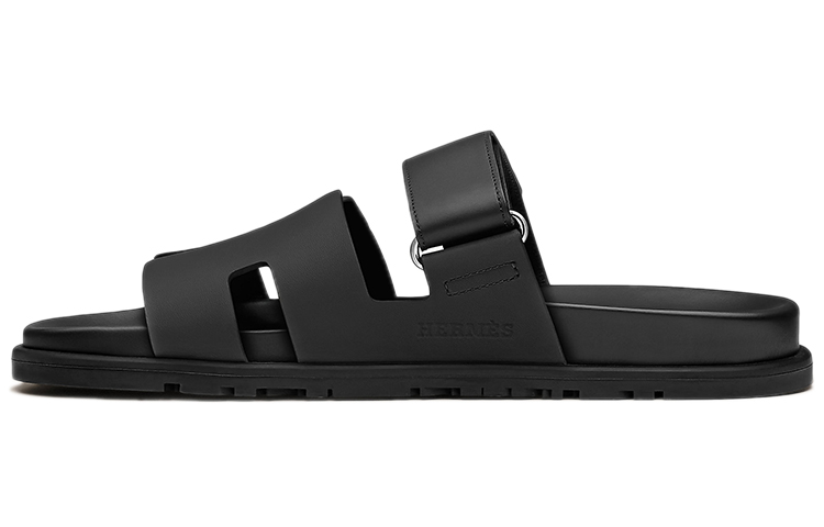 (Women) HERMES Chypre Sandal 'Black Calfskin' H211114Z-V02