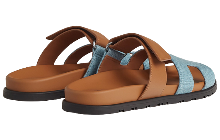 (W) HERMES Chypre Sandal 'Blue Brown' 圖 5