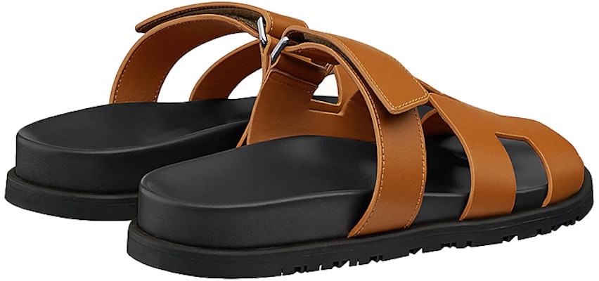 (Women) HERMES Chypre Sandal 'Brown Black' H211114Z-B8 Shop (Women) HERMES Chypre Sandal 'Brown Black' H211114Z-B8