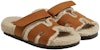 (W) Sandal HERMES Chypre 'Baldu Coklat' H222195Z-A3