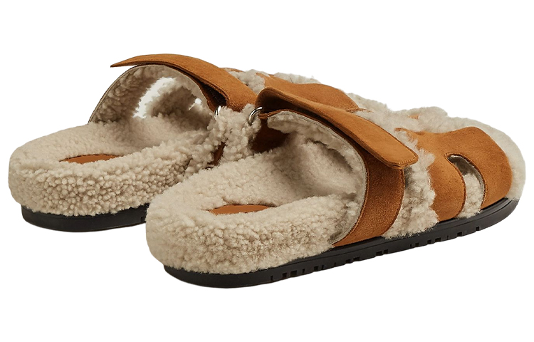 Shop (W) Sandal HERMES Chypre 'Beludru Cokelat' H222195Z-A3