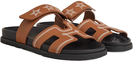 HERMES愛馬仕 Chypre 皮革 露趾套腳 一字拖鞋 女款 棕色 Shop HERMES愛馬仕 Chypre 皮革 露趾套腳 一字拖鞋 女款 棕色