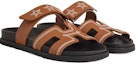 Shop (W) HERMES Chypre Slide 'Kulit Coklat' H232142Z-A3