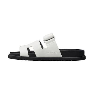 (W) HERMES Chypre Slides 'White Open-Toe'