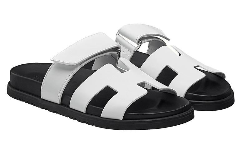 (W) HERMES Chypre Slides 'White Open-Toe' 圖 3