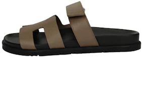 (Women) HERMES Chypre Women’s Calfskin Slide Sandals - Elephant Grey. H231295Z X33 (Women) HERMES Chypre Women’s Calfskin Slide Sandals - Elephant Grey. H231295Z X33