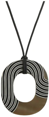 (W) 爱马仕圆形吊坠项链 - 黑色 H124894FL01 Order (W) 爱马仕圆形吊坠项链 - 黑色 H124894FL01