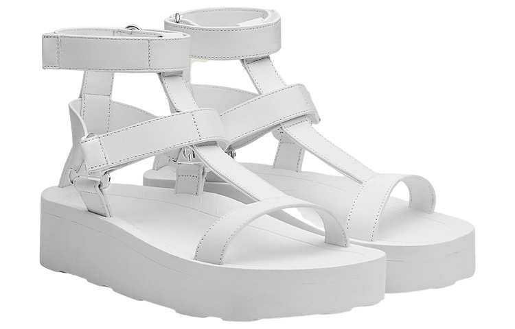 (W) HERMES Classic Calfskin Slide 'White' 圖 3