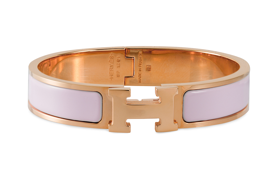 (Women) HERMES Classic Casual Rose Gold Enamel Bracelet Women Rose Gold H700001FO05GM