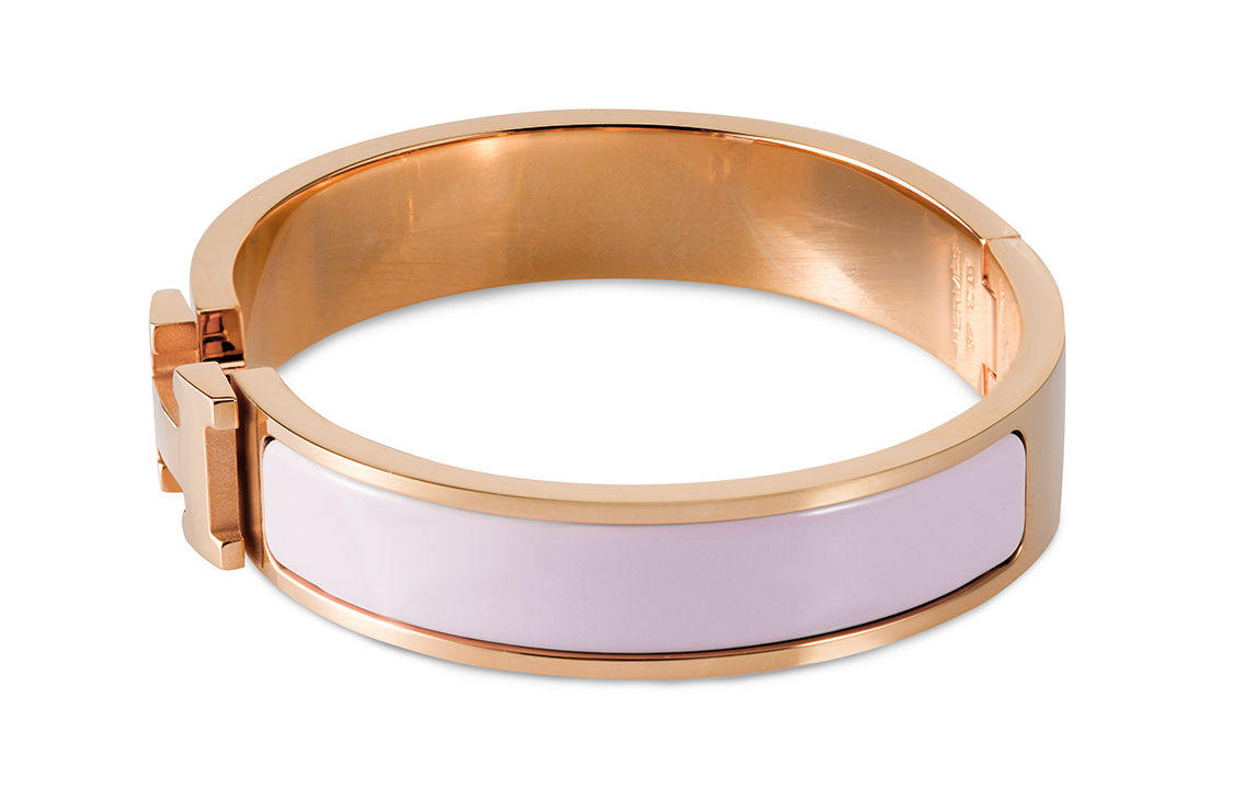 (Women) HERMES Classic Casual Rose Gold Enamel Bracelet Women Rose Gold H700001FO05GM 圖 3