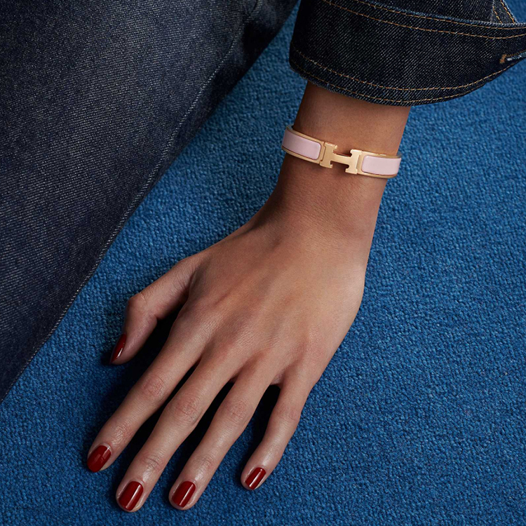 (Women) HERMES Classic Casual Rose Gold Enamel Bracelet Women Rose Gold H700001FO05GM 圖 5