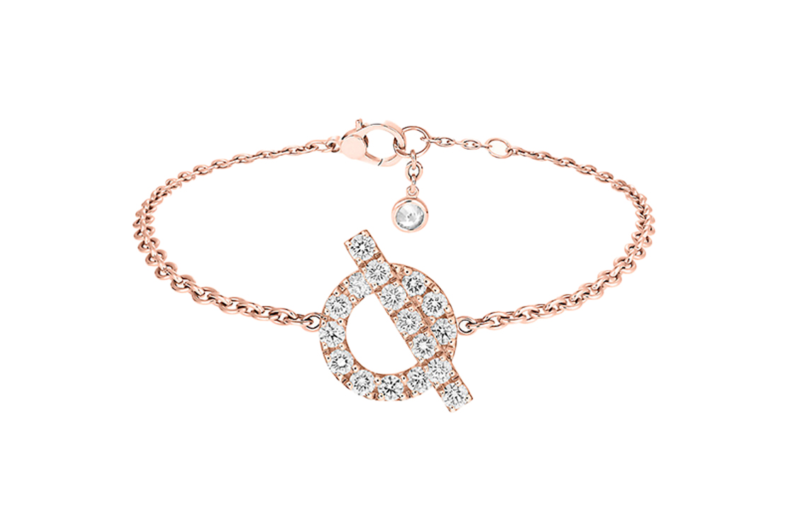 Order (W) Pulsera HERMÈS Clásica Diamantes Oro Rosa 18K para Mujer H219411B-00SH
